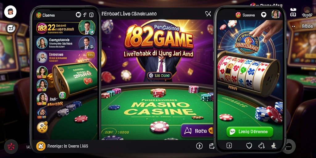 Tampilan gameplay Live Casino di 182GAME yang mengasyikkan.