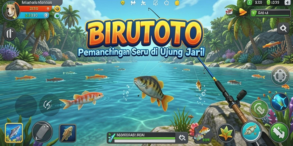 Tampilan gameplay BIRUTOTO dengan pengalaman memancing yang menarik.