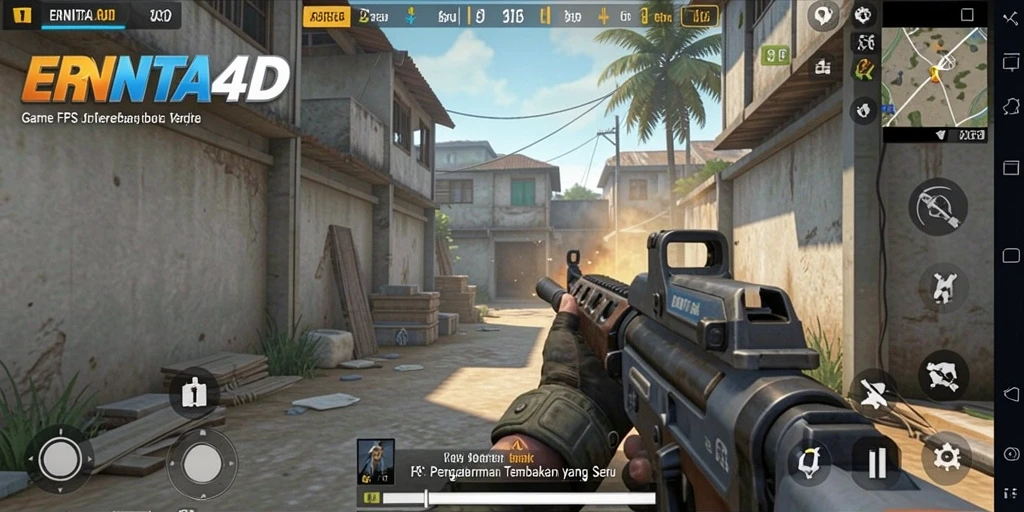 Tangkapan layar gameplay <strong>ERNITA4D</strong> yang menunjukkan aksi baku tembak yang seru.