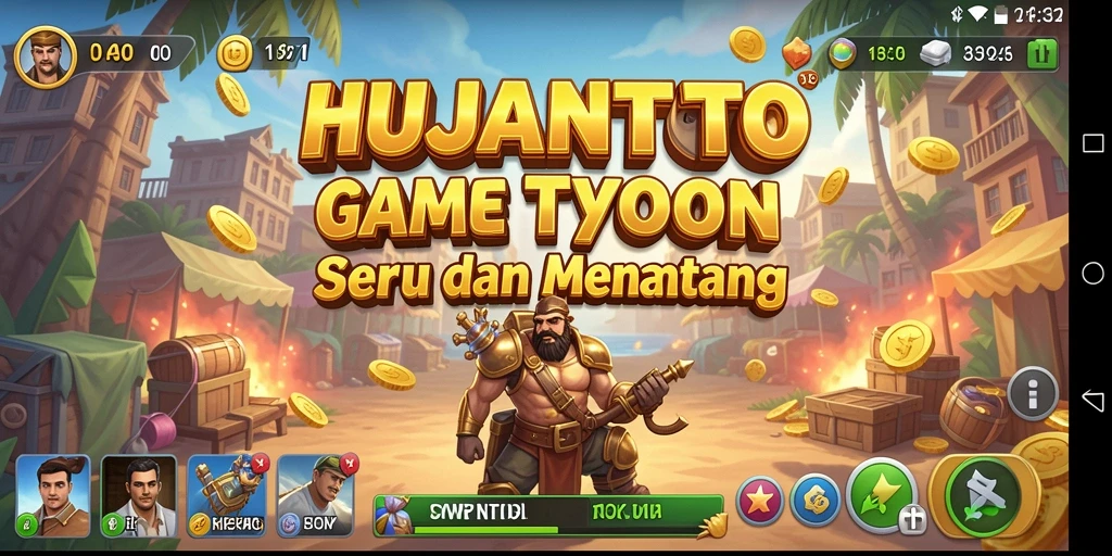 Screenshot HUJANTOTO menampilkan pemain yang mengelola bisnis Tycoon dengan sukses.
