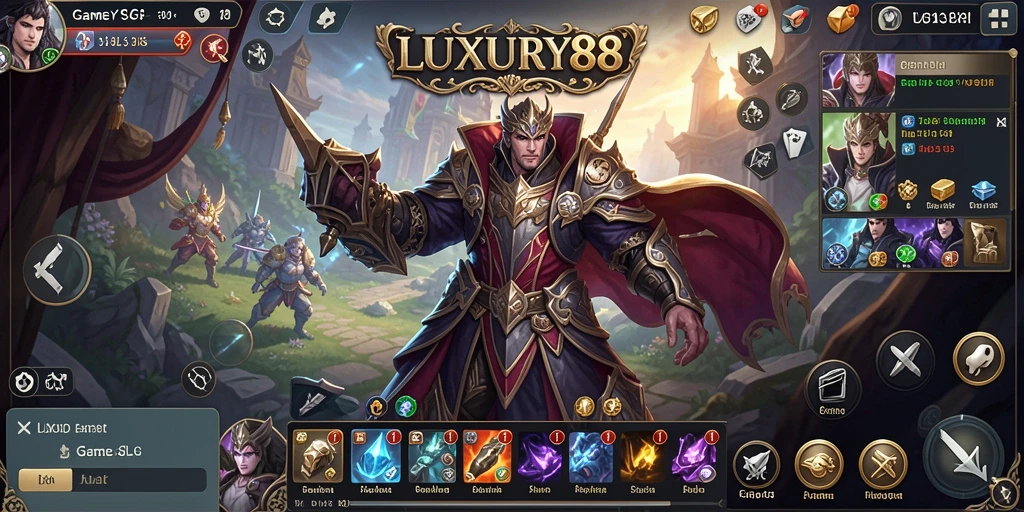 Screenshot gameplay LUXURY88 menampilkan grafis dan strategi permainan.