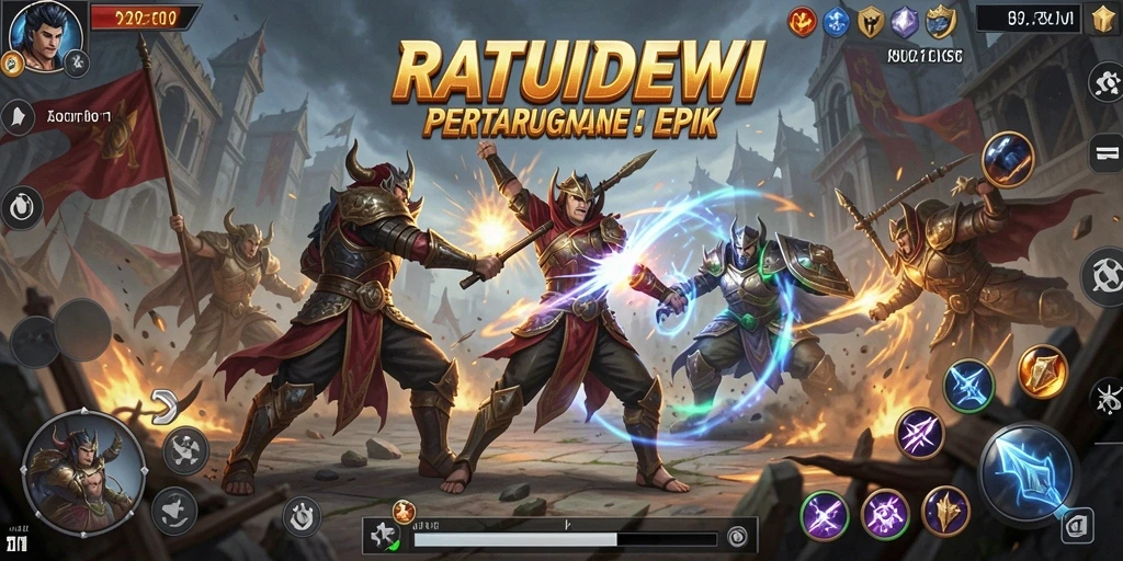 Gameplay menarik dengan pertarungan karakter di RATUDEWI.