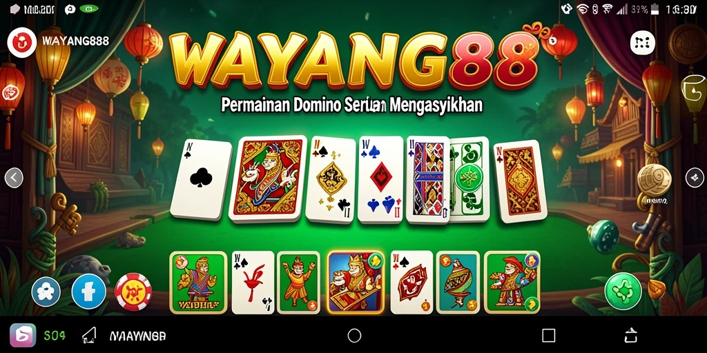 Tampilan gameplay Domino seru di WAYANG88.