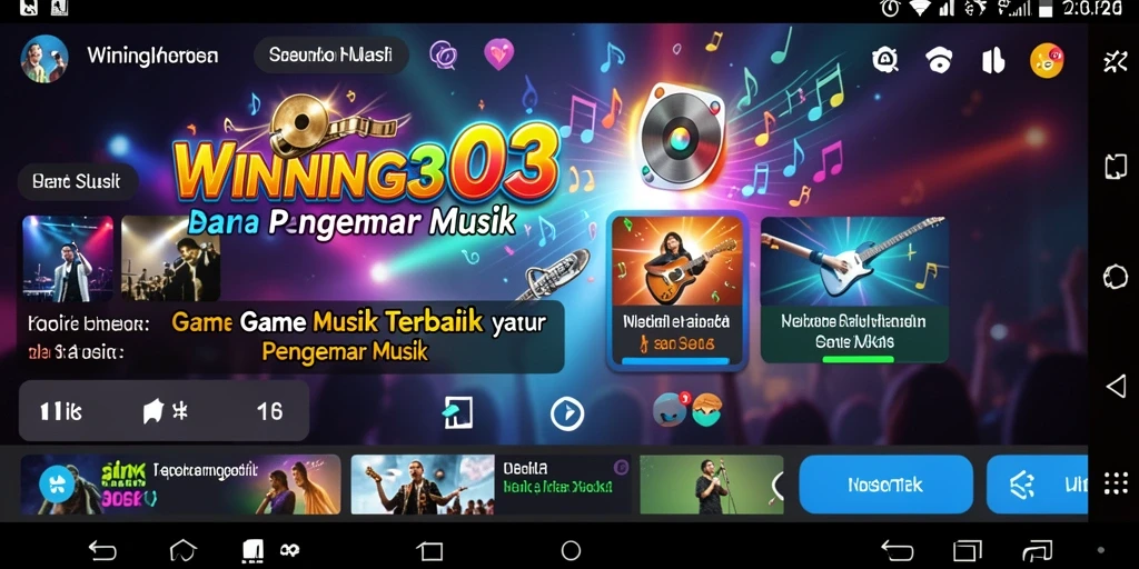 Screenshot WINNING303 menunjukkan gameplay seru dengan berbagai pilihan lagu.